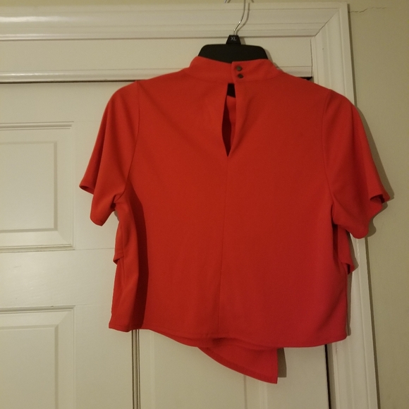 Red Orange Blouse - Picture 3 of 3